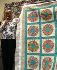 Helen Smith, Dresden Plate quilt.  Old blocks.